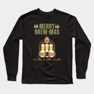 Merry Brew-Mas!  -  Funny Beer Long Sleeve T-Shirt